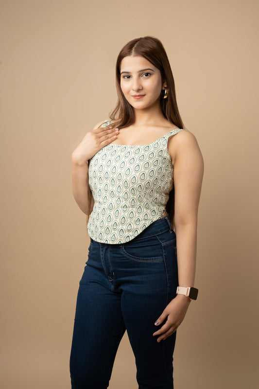 Leaf It Corset Top
