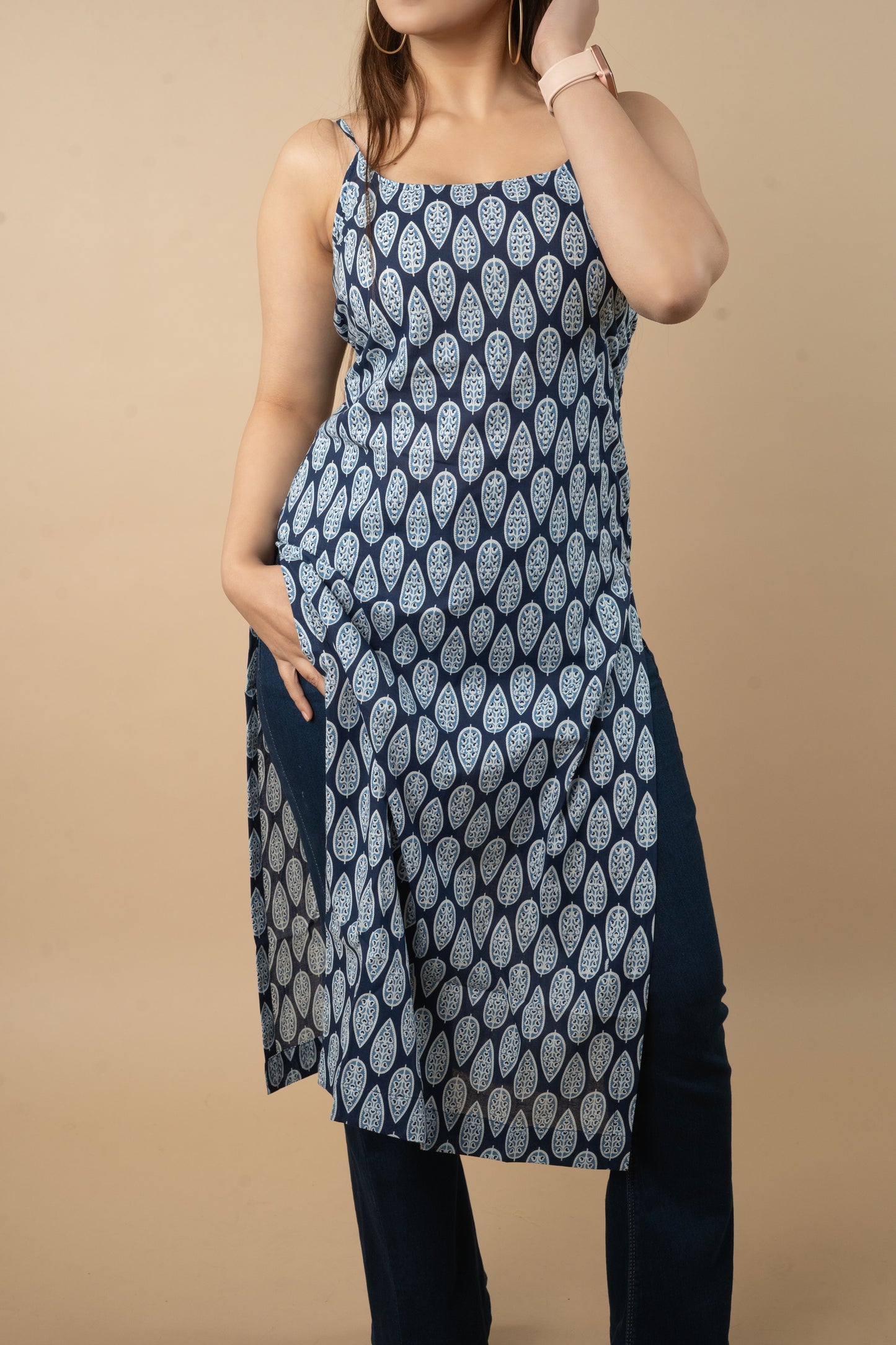 Leaf It Indigo Kurti