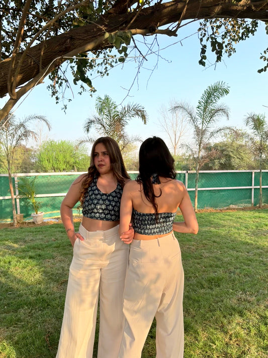 Indigo Halter Top