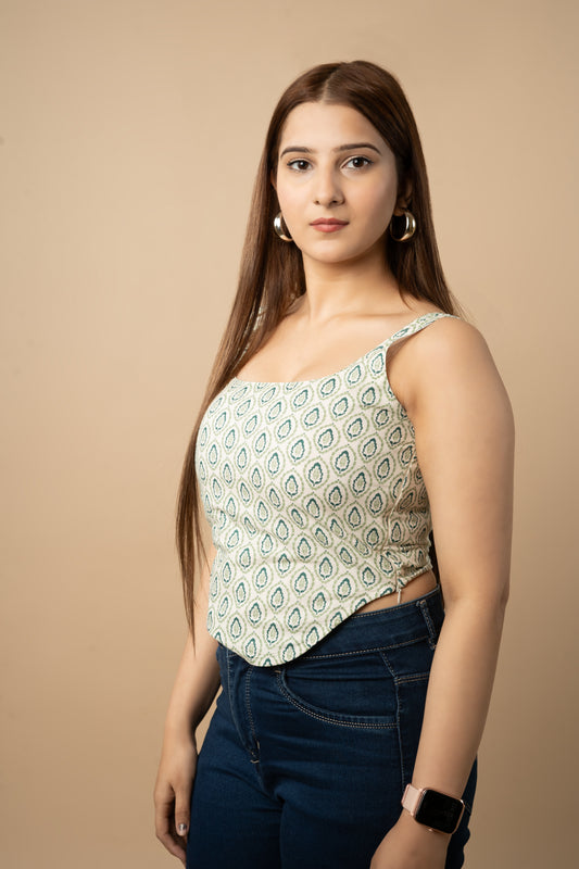 Leaf It Corset Top