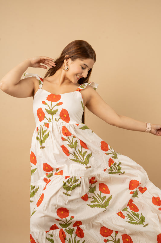Gulzaar Dress Orange