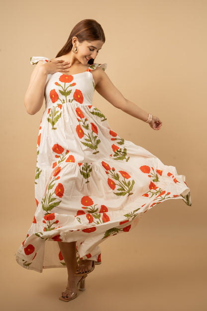 Gulzaar Dress Orange