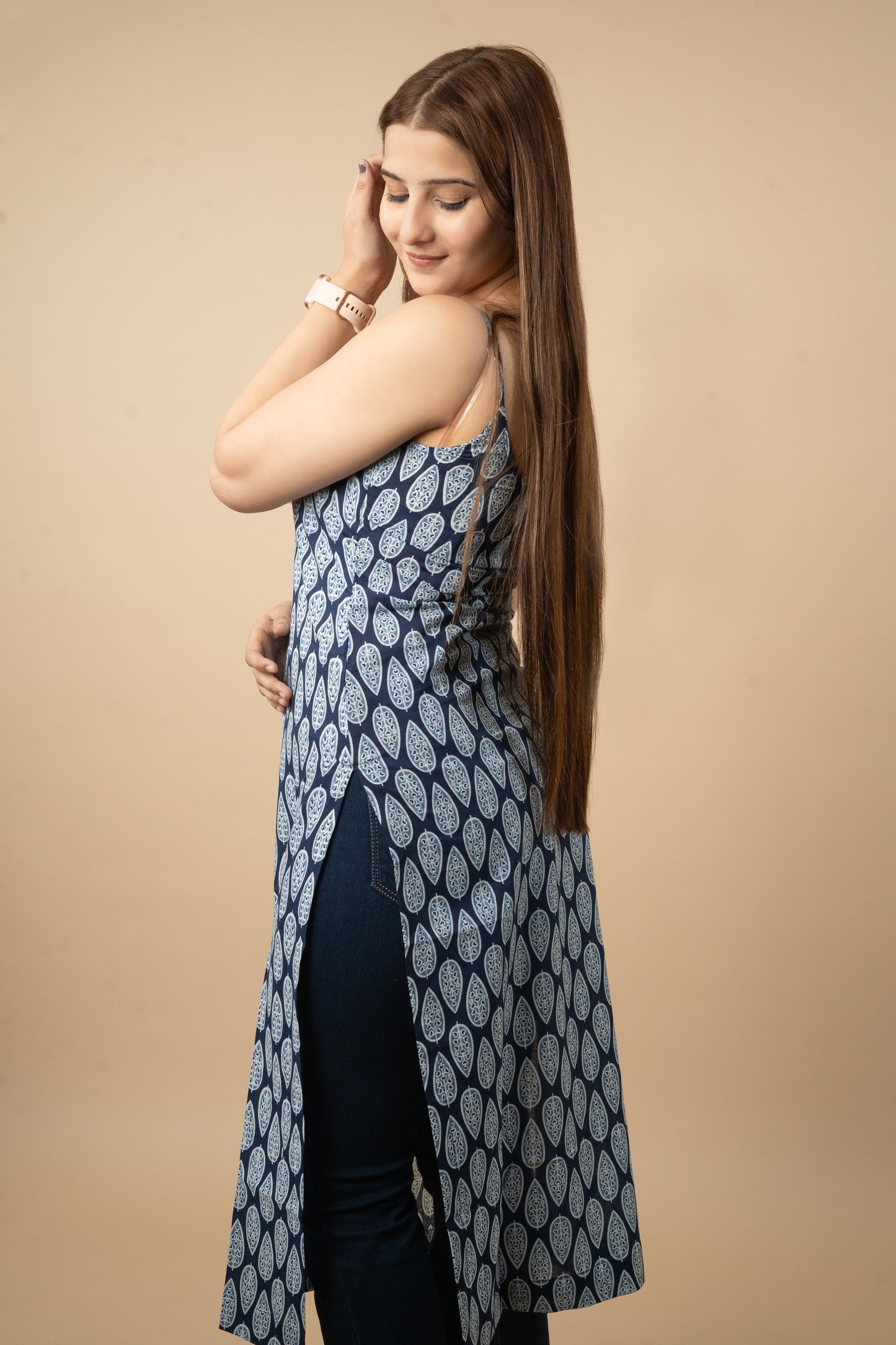 Leaf It Indigo Kurti